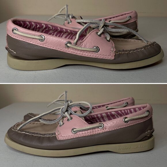 Sperry Top-Sider Tan Pink Authentic Original Boat Shoe Sneaker Size 5.5 - Picture 6 of 16
